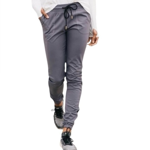 Zyia Active Peak Zipper Jogger Size S Gray Ankle-Zip Activewear Pant Athleisure - Picture 14 of 14